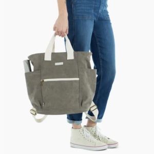 NWT -“Birdling” Canvas Backpacker Bag (or Tote Carry) (Moss)
